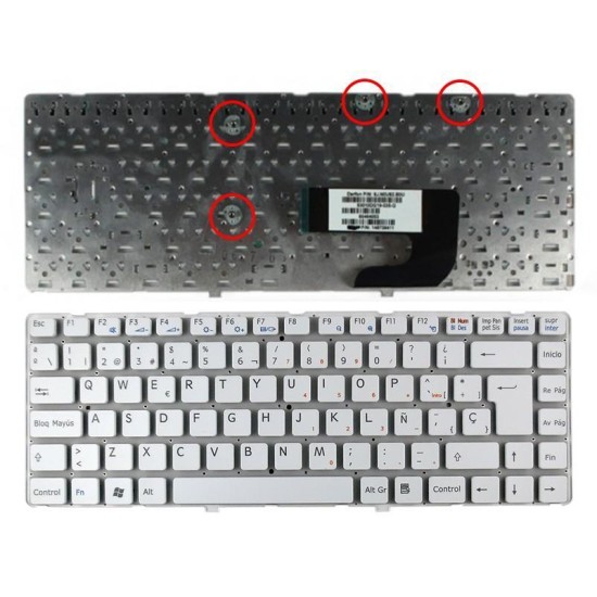 TECLADO FOR SONY VGN-NW SERIES LAPTOP 148738061 WHITE