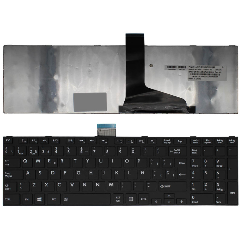TECLADO FOR TOSHIBA SATELLITE L850 LAPTOP