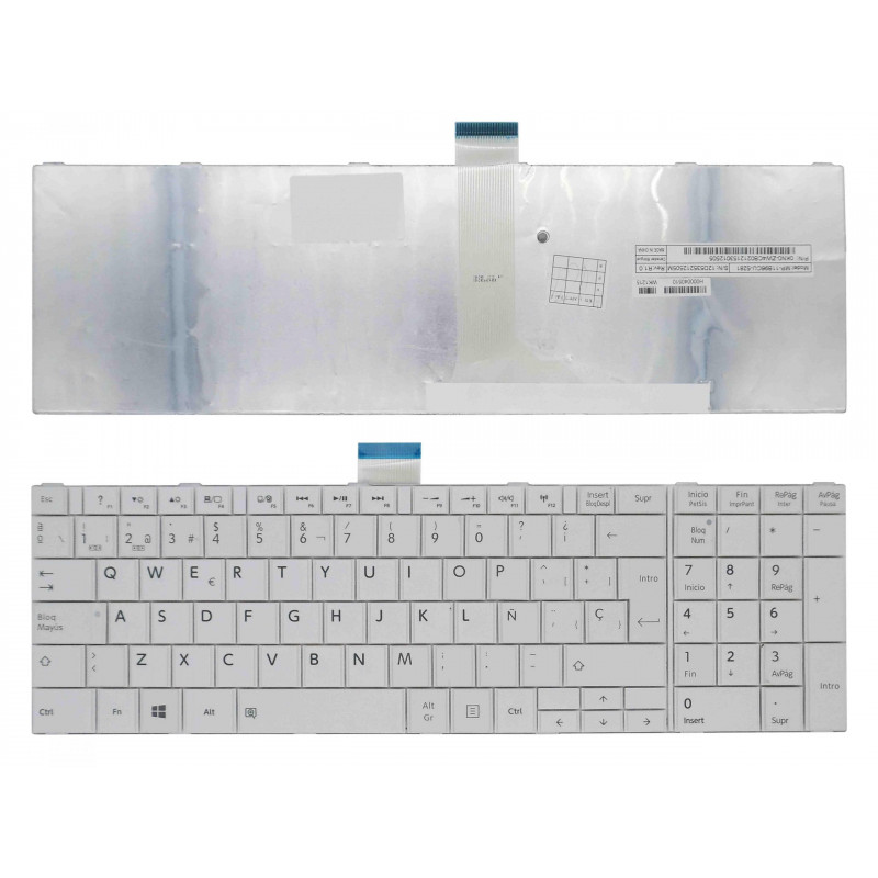 KEYBOARD FOR TOSHIBA SATELLITE L950 L950D L955 L955D LAPTOP WHITE