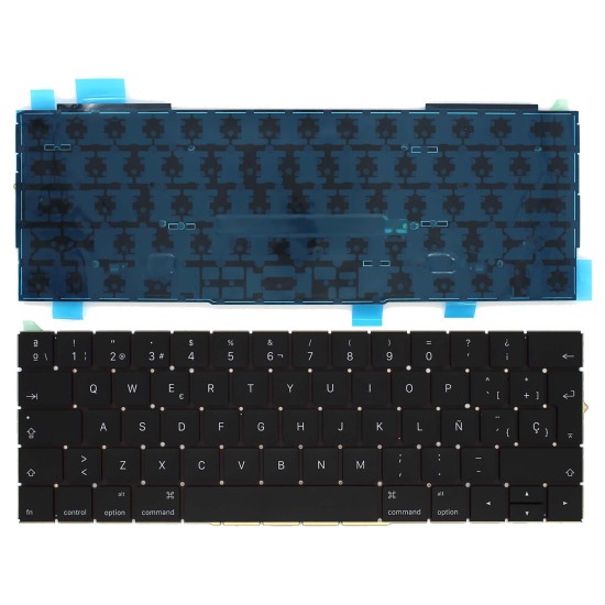 TECLADO BACKLIT FOR APPLE MACBOOK PRO RETINA A1706 A1707 13.3" BLACK