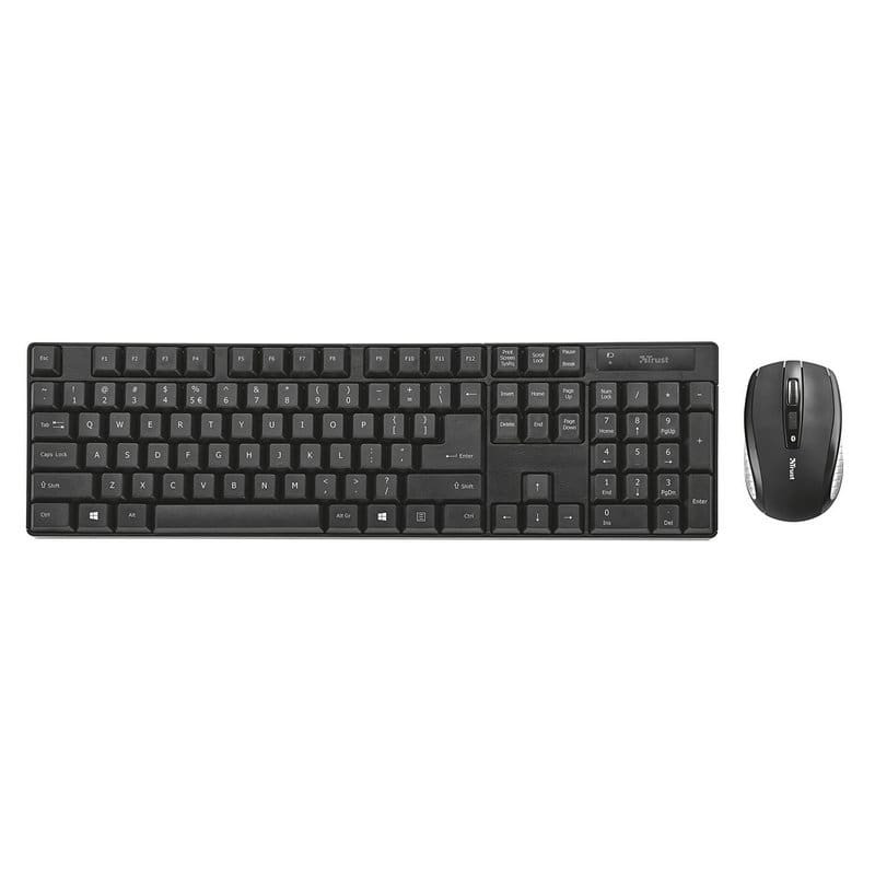 Trust XIMO Wireless Keyboard + Mouse Black and silver, New