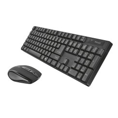 Trust XIMO Wireless Keyboard + Mouse Black and silver, New