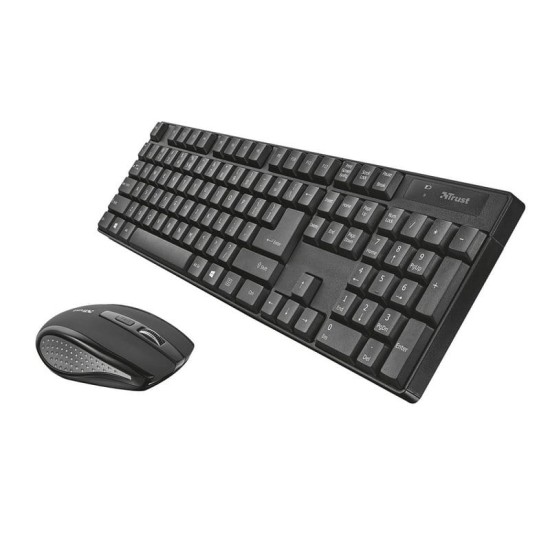Trust XIMO Wireless Keyboard + Mouse Black and silver, New