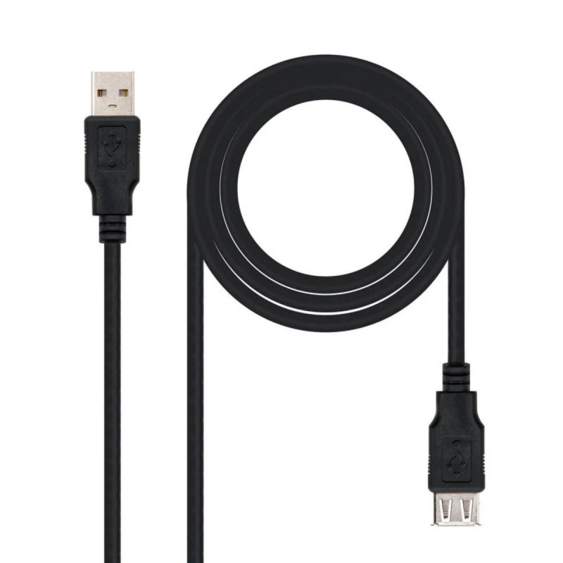 Cable USB 3.0 Type A Male-Female 1.8M - USB charging and data, Black - 1st Quality, A+