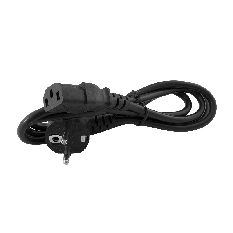 Cable de Power Schuko Type F C13 Cable for Tower, Black, New