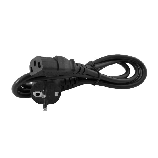 Cable de Power Schuko Type F C13 Cable for Tower, Black, New