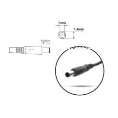 Compatible Charger Dell 240W · Movano 19.5V 12.3A · 7.4×5.0mm
