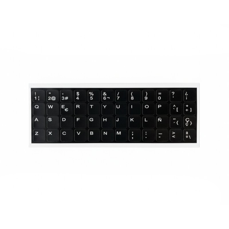 Pegatinas de teclado en español de vinilo ultrafino | Compatible con todas las marcas