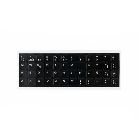 Pegatinas de teclado en español de vinilo ultrafino | Compatible con todas las marcas