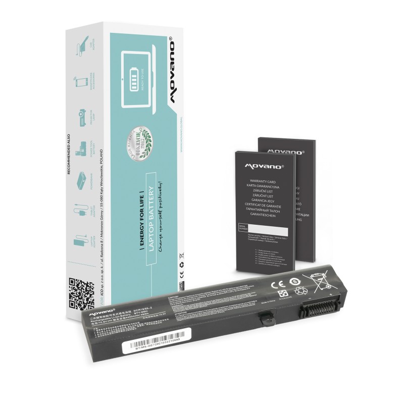 Movano Battery for MSI GE72, GL72 / 10.8V (11.1V) 4400 mAh