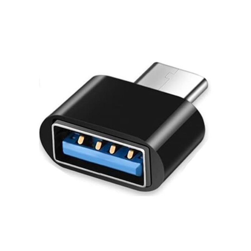 Adaptador USB a USB-C, USB-C Male to USB-A 2.0 Female OTG Adapter, Compatible with MacBook Pro, Samsung Galaxy