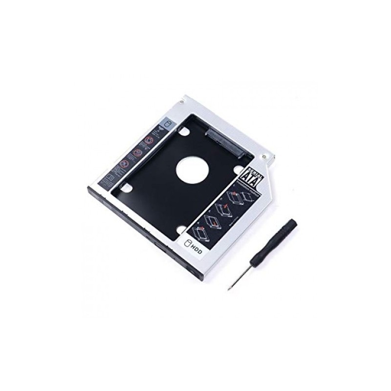 Adaptador de bahía para disco duro de 12,7 mm para unidad óptica SSD/HDD