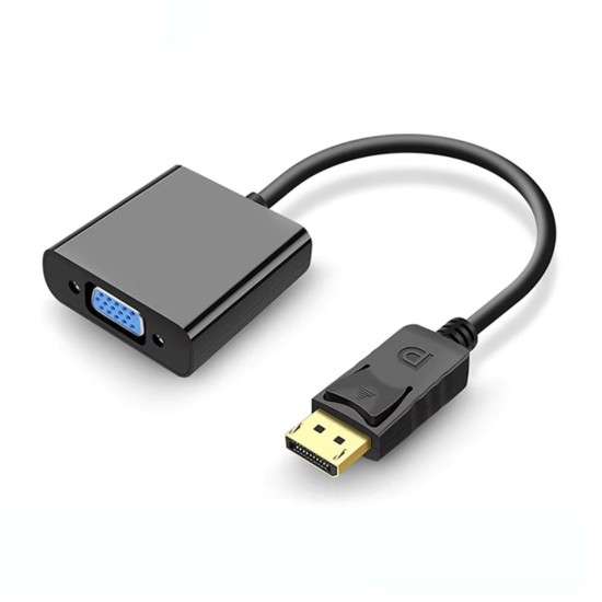 HD 1080P DisplayPort to VGA Analog Adapter, DP-VGA Adapter, New