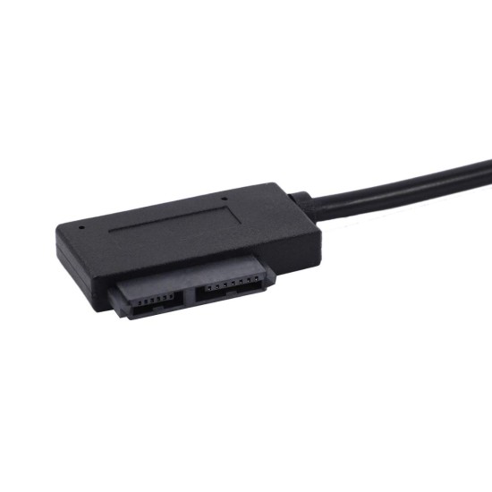 Adaptador USB 2.0 to Mini SATA II, 13-Pin Adapter for Portable Slimline CD/DVD Drive, New