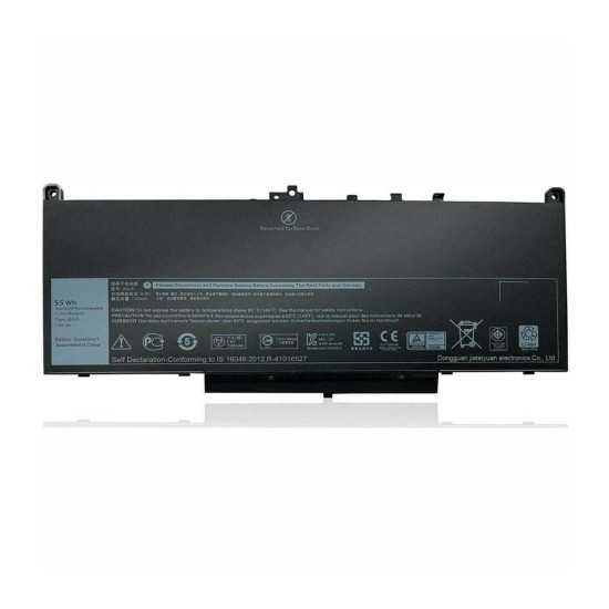 Battery for Dell Latitude E7270, E7470 J60J5 (7200 mAh) 7.6V