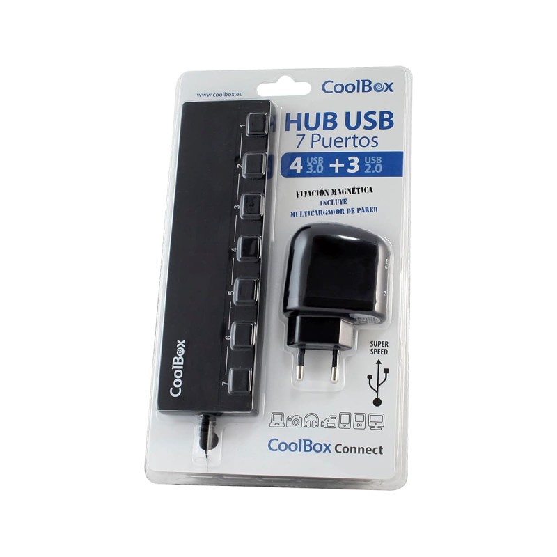 Hub USB CoolBox 7 Ports | 4x USB 3.0 + 3x USB 2.0