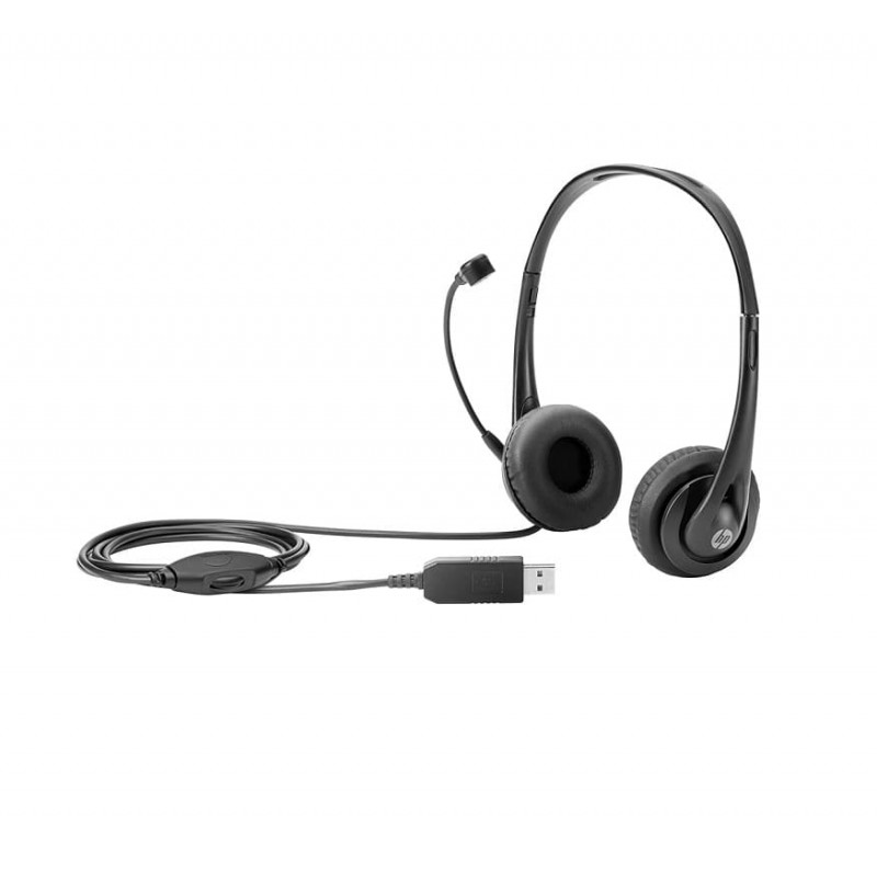 Office Headset HP T1A67AA USB Headset, Black, Km0 Original Box