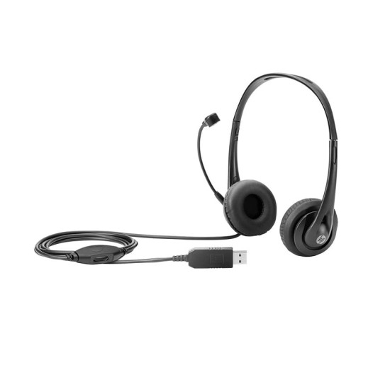 Office Headset HP T1A67AA USB Headset, Black, Km0 Original Box