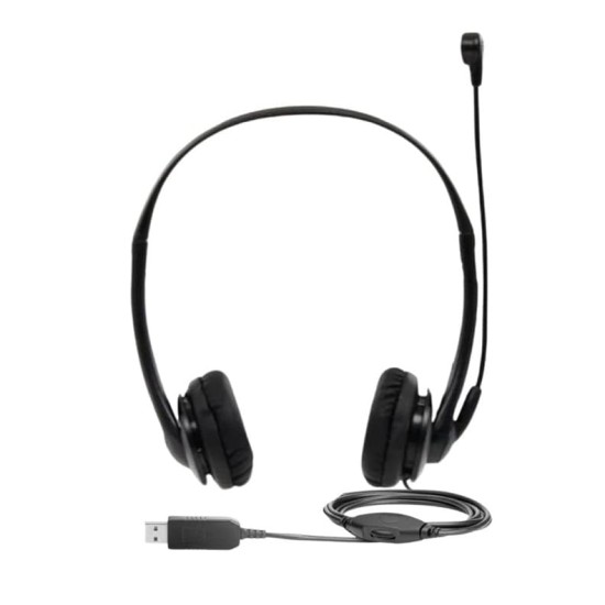 Office Headset HP T1A67AA USB Headset, Black, Km0 Original Box