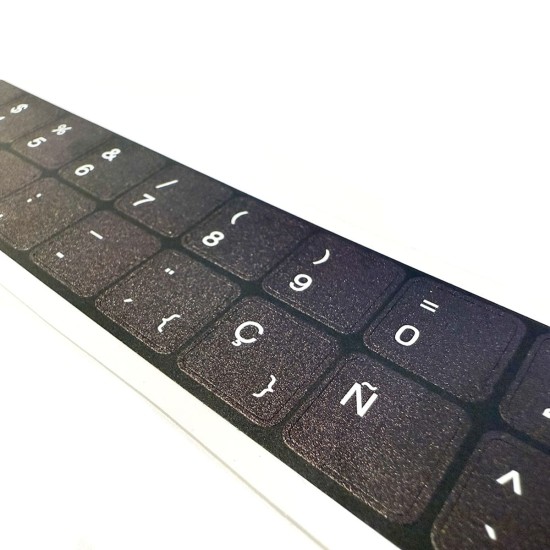 Pegatinas teclado HP | Spanish | High-resistance UV reprinted background