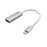Cable adapter Type C to HDMI, Ultra HD 4k converter, USB 3.1, HDTV, for MacBook, Samsung, Silver, A+