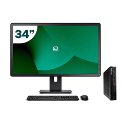 Pack Lenovo P340 Tiny i5 10500T + 34" Monitor + Keyboard/Mouse + USB WiFi