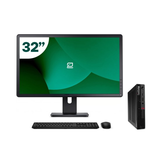 Pack Lenovo P340 Tiny i5 10500T + 32" Monitor + Keyboard/Mouse + USB WiFi
