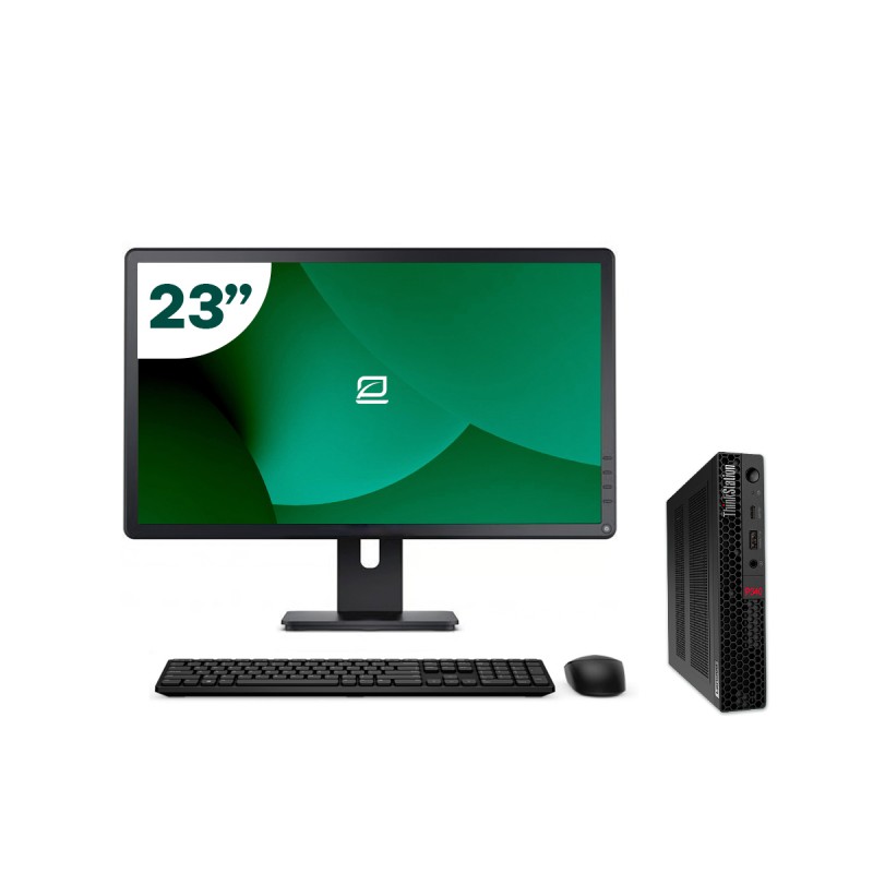 Pack Lenovo P340 Tiny i5 10500T + 23" Monitor + Keyboard/Mouse + USB WiFi