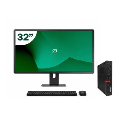 Pack Lenovo M920q Tiny i5 9500T + Monitor 32" + Keyboard/Mouse + WiFi USB
