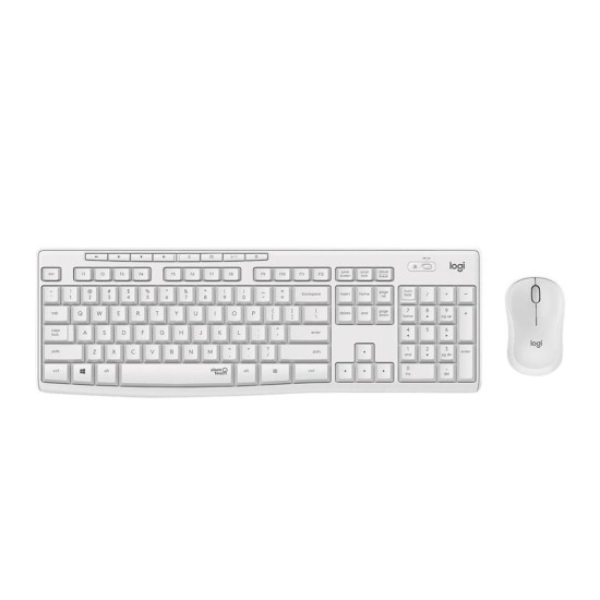 Keyboard + Mouse Logitech MK295 Silent Touch, White, New
