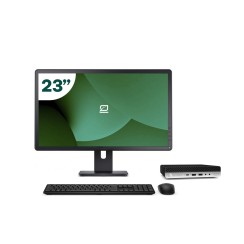 Pack HP 600 G5 Mini i7 9700T + 23" Monitor + Keyboard/Mouse + USB WiFi