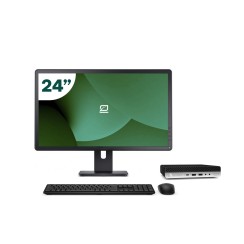 Pack HP 600 G5 Mini i7 9700T + 24" Monitor + Keyboard/Mouse + USB WiFi