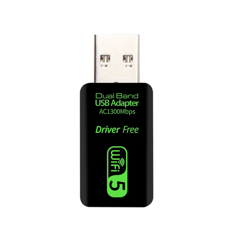 Adaptador USB WiFi AC1300 Dual Band · 5GHz High Speed
