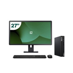 Pack Lenovo M80q Tiny i5 10500T + 27" Monitor + Keyboard/Mouse + USB WiFi