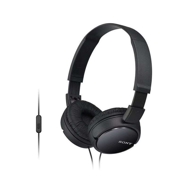Sony MDR-ZX110 with Microphone Black · Foldable Headphones