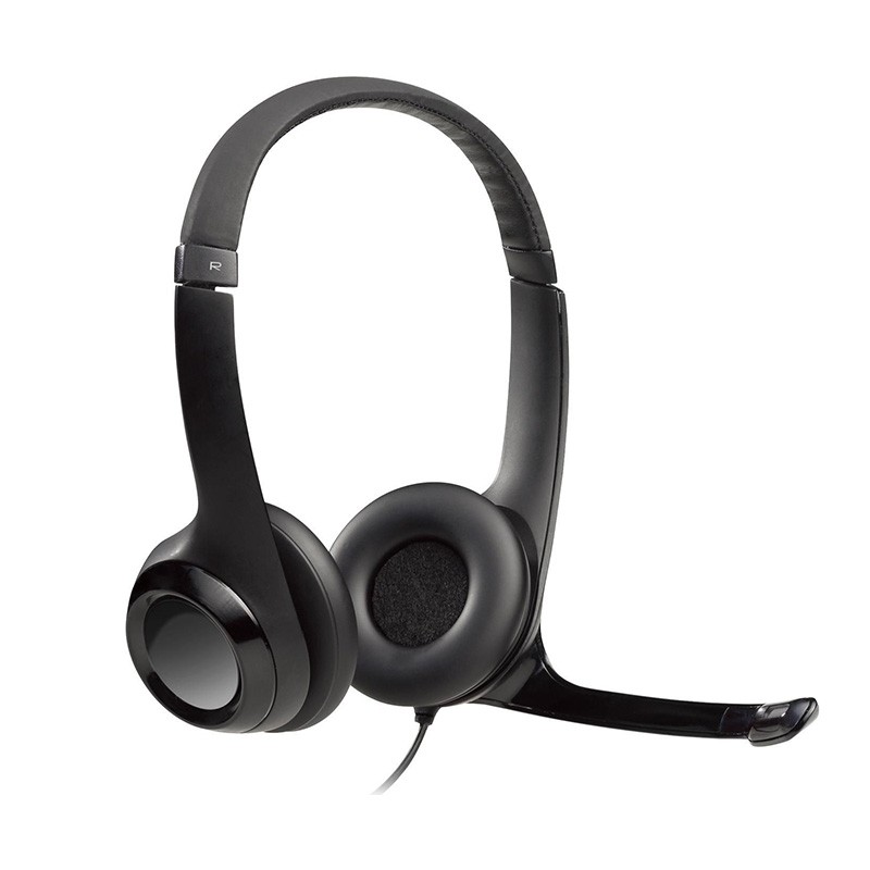 Logitech H390 USB with Microphone Black · Premium Headphones