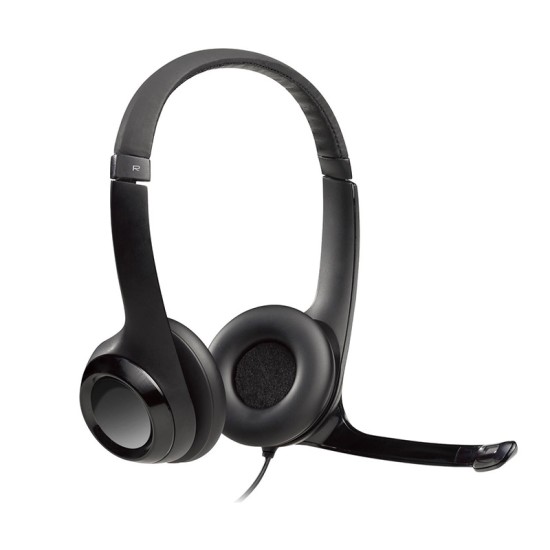 Logitech H390 USB with Microphone Black · Premium Headphones