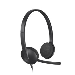 Logitech H340 USB with Microphone Black · Stereo Headphones