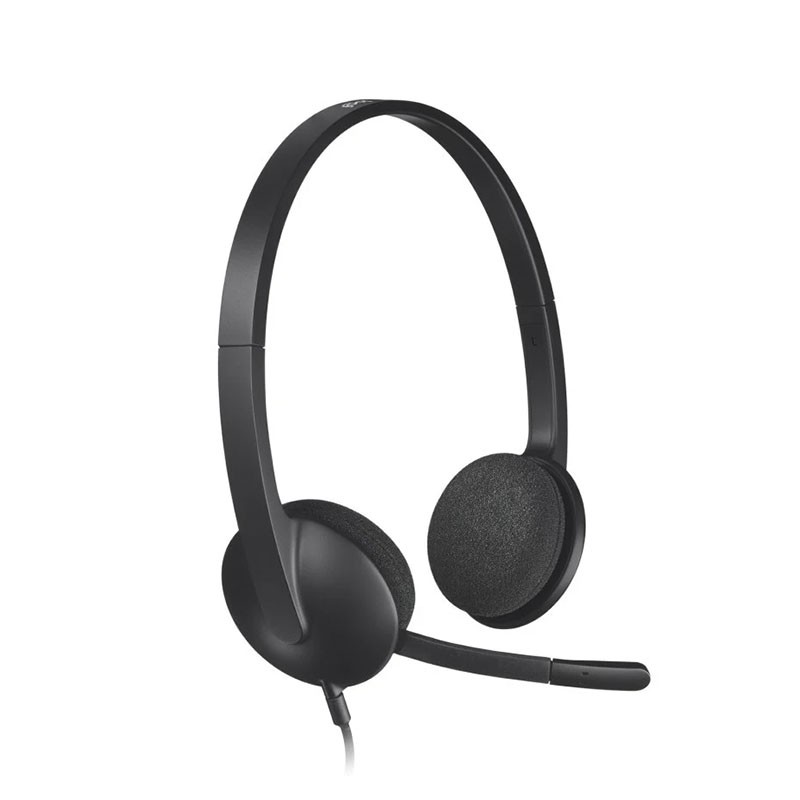 Logitech H340 USB with Microphone Black · Stereo Headphones