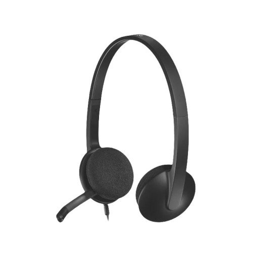 Logitech H340 USB with Microphone Black · Stereo Headphones