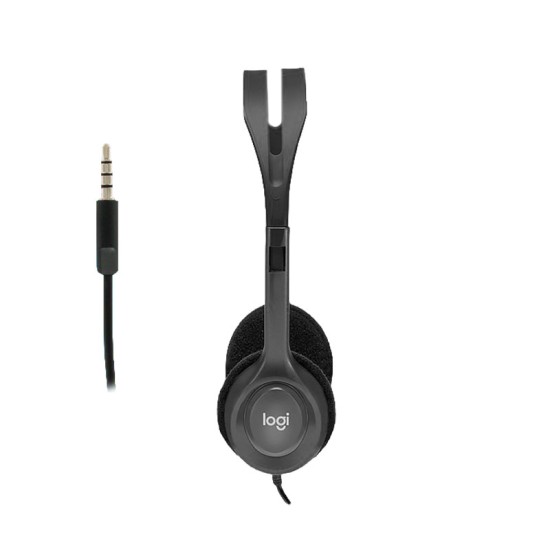 Logitech H111 with Microphone Black · Stereo Headphones