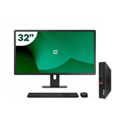 Pack Lenovo M75Q G1 Tiny AMD Ryzen 3 + 32" Monitor + Keyboard/Mouse + USB WiFi