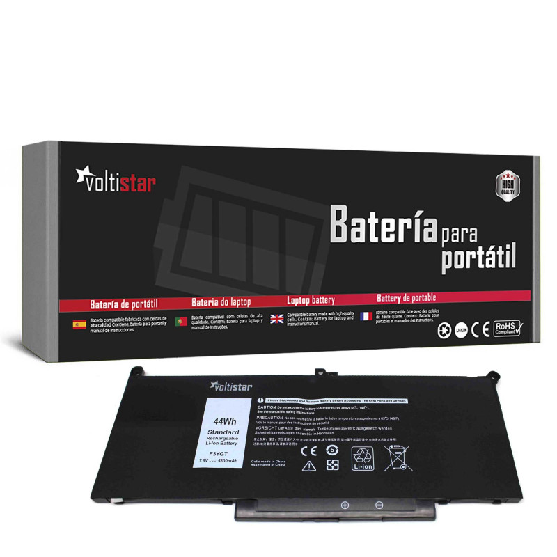 BATTERY FOR DELL LATITUDE 7280 7290 7380 7390 7480 7490 LAPTOP F3YGT DM3WC MYJ96 2X39G DWX9J 7.6V
