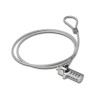 Ewent EW1241 Security Lock with Combination and Steel Cable, New