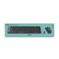 Teclado + Ratón Logitech MK220 Wireless Keyboard and Mouse, Black, New