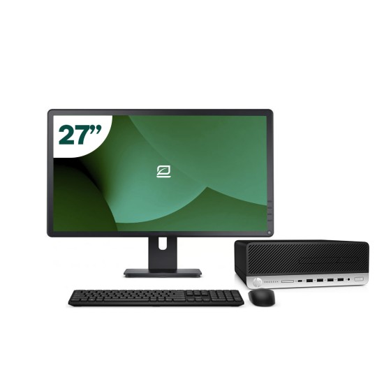 Pack HP 600 G4 SFF i5 8500 + 27" Monitor + Keyboard/Mouse + USB WiFi