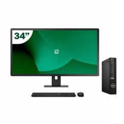 Pack Dell 5080 Micro i5 10500T + 34" Monitor + Keyboard/Mouse + USB WiFi