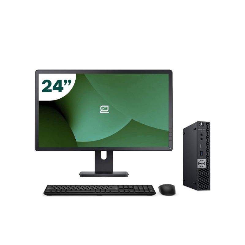 Pack Dell 5070 Micro i5 9500T + 24" Monitor + Keyboard/Mouse + USB WiFi