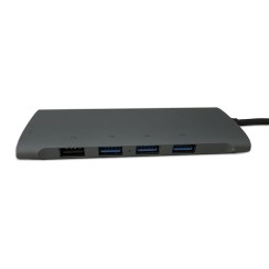 Hub USB-C 10-in-1 HDMI VGA RJ45 Gigabit and USB 3.0