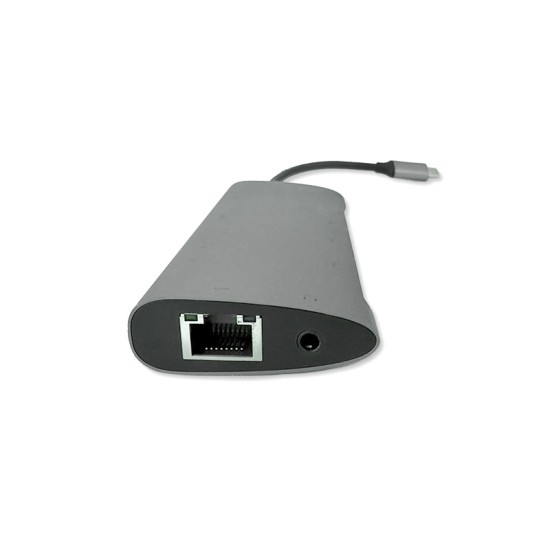 Hub USB-C 10-in-1 HDMI VGA RJ45 Gigabit and USB 3.0
